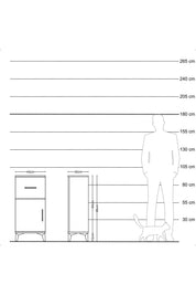 Arges Komodin Tek Raflı Tek Çekmeceli Tek Kapaklı 44x30x96 - S09M037V2A