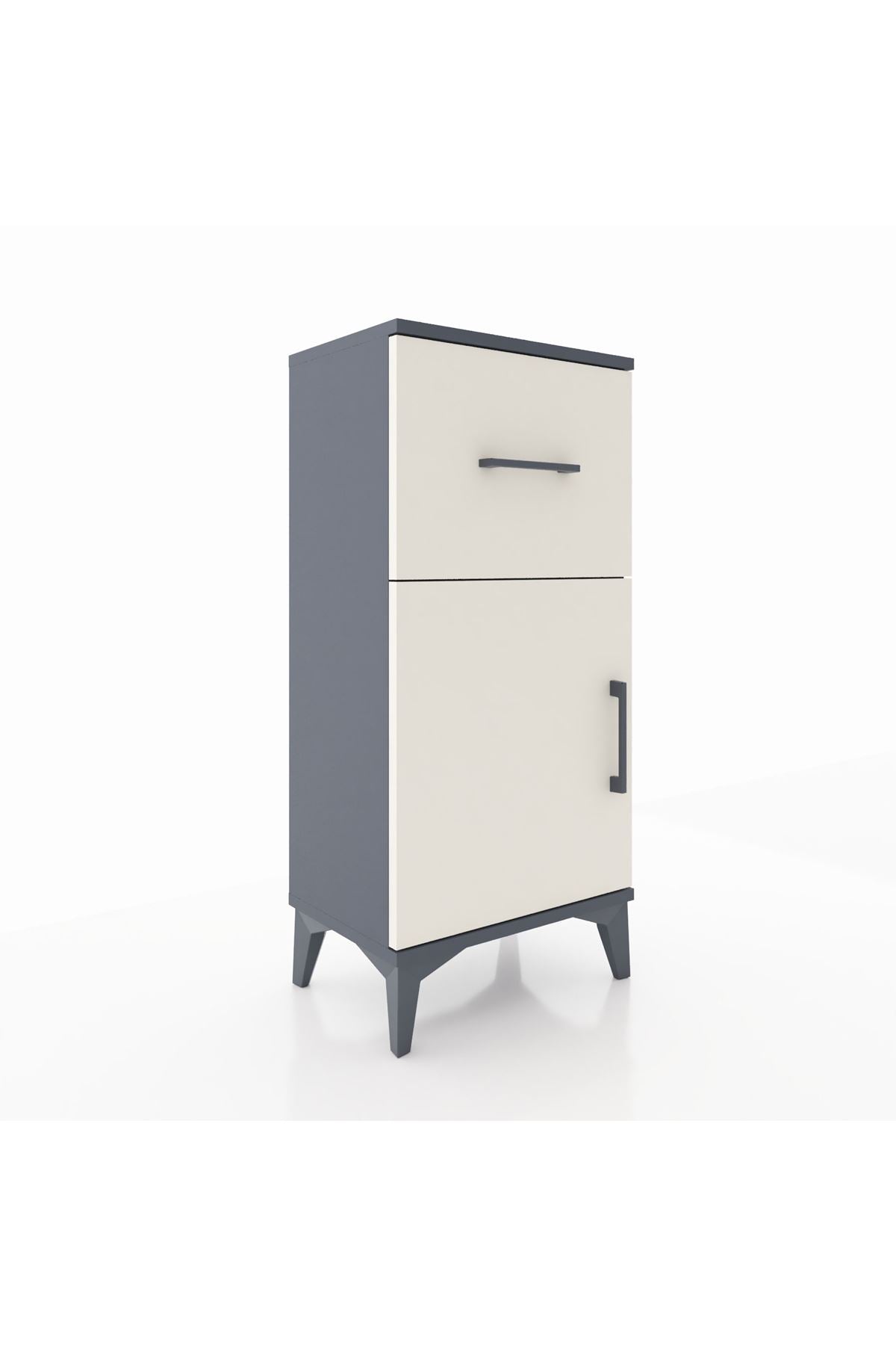 Arges Komodin Tek Raflı Tek Çekmeceli Tek Kapaklı 44x30x96 - S09M037V4A
