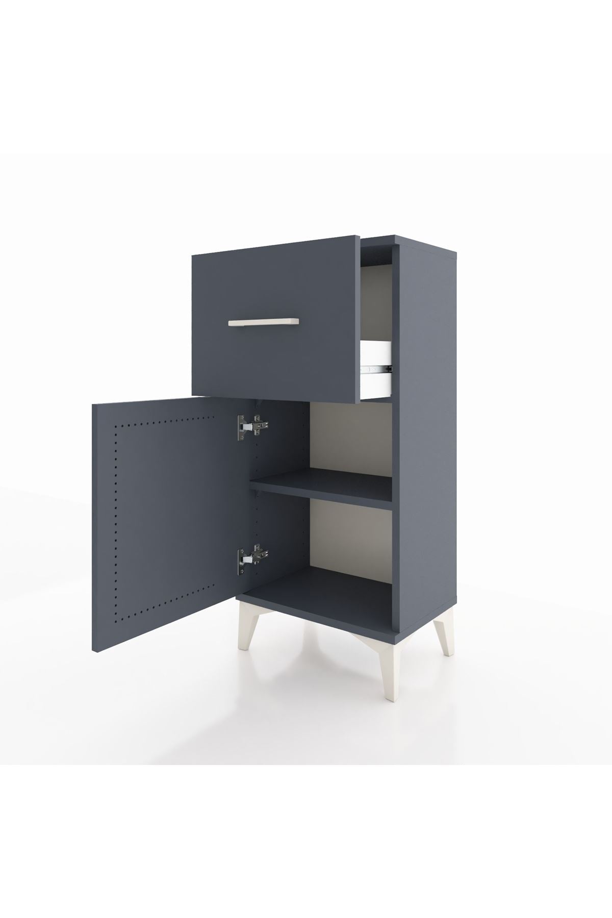 Arges Komodin Tek Raflı Tek Çekmeceli Tek Kapaklı 44x30x96 - S09M037V5A