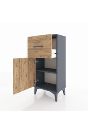 Arges Komodin Tek Raflı Tek Çekmeceli Tek Kapaklı 44x30x96 - S09M037V6A