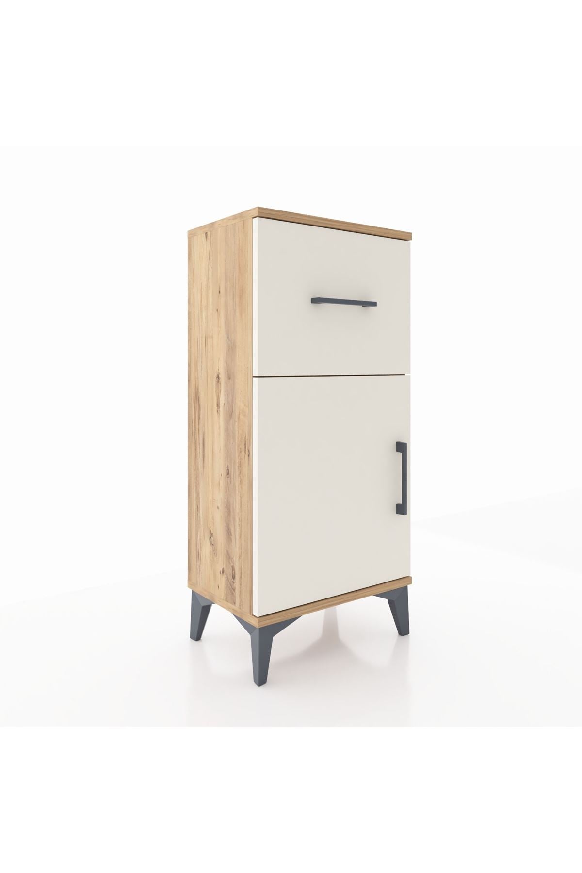 Arges Komodin Tek Raflı Tek Çekmeceli Tek Kapaklı 44x30x96 - S09M037V7A