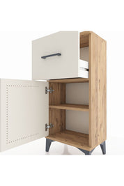 Arges Komodin Tek Raflı Tek Çekmeceli Tek Kapaklı 44x30x96 - S09M037V7A