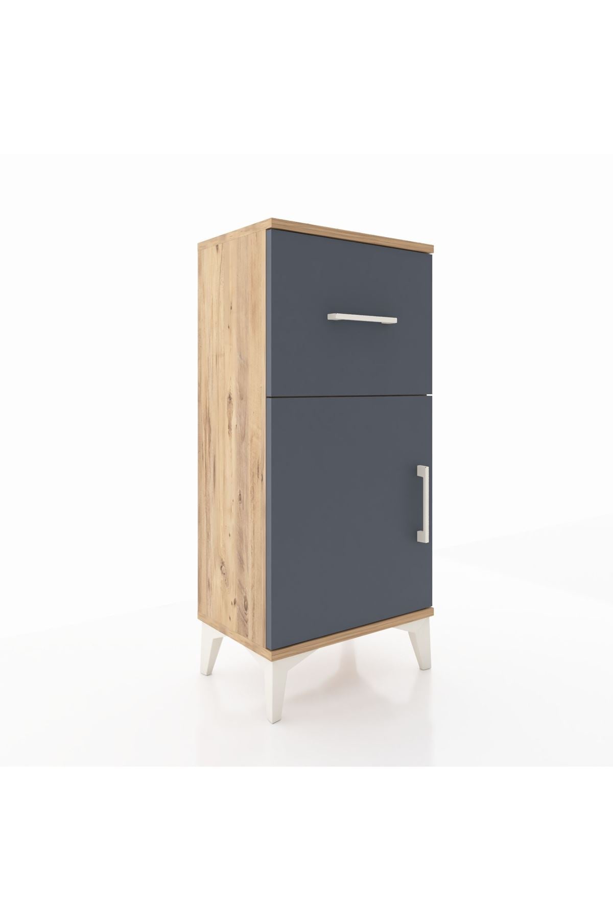 Arges Komodin Tek Raflı Tek Çekmeceli Tek Kapaklı 44x30x96 - S09M037V8A