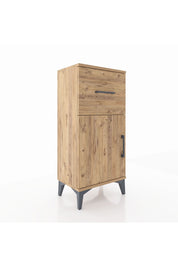 Arges Komodin Tek Raflı Tek Çekmeceli Tek Kapaklı 44x30x96 - S09M037V9A