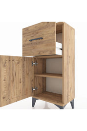 Arges Komodin Tek Raflı Tek Çekmeceli Tek Kapaklı 44x30x96 - S09M037V9A