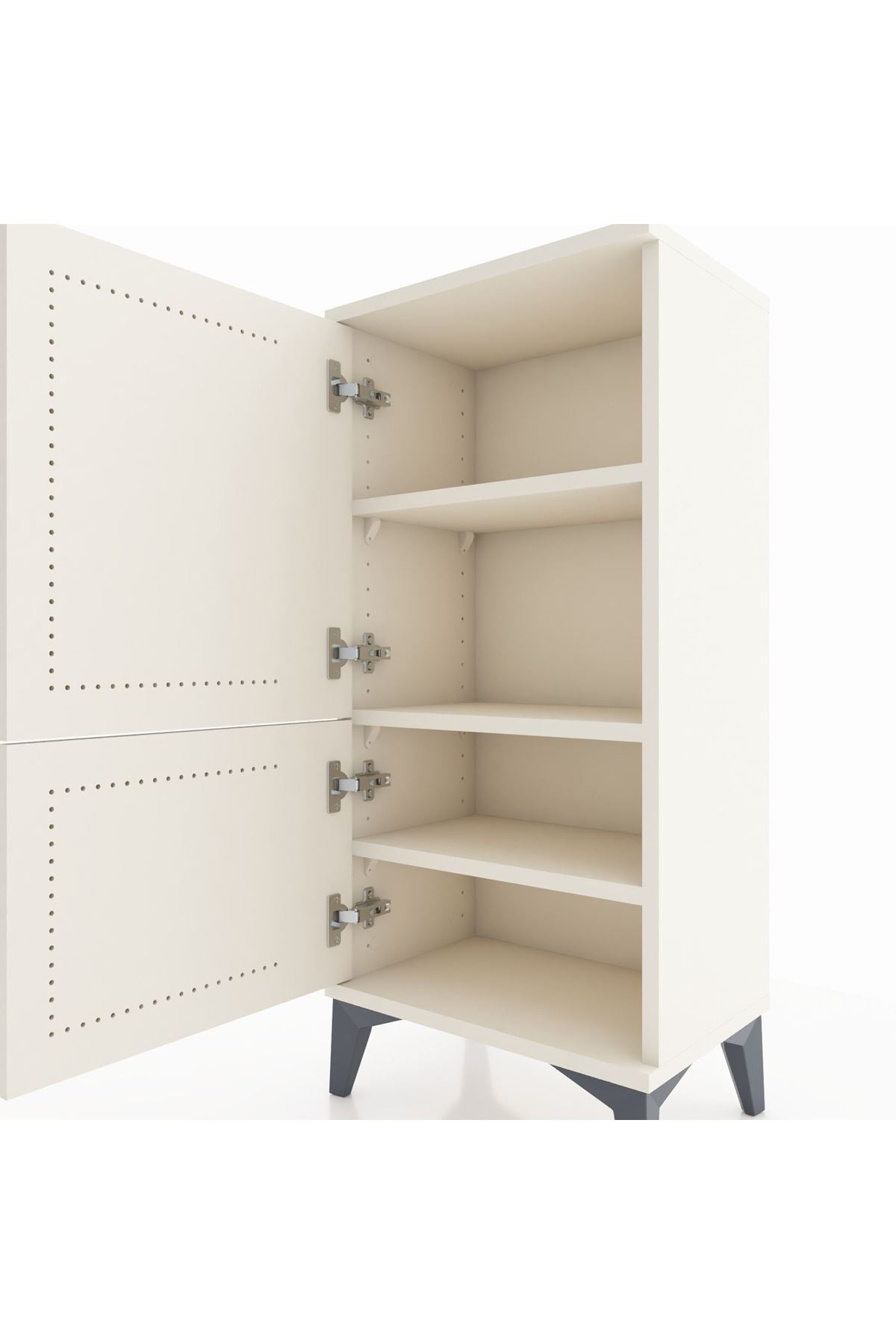 Arges Komodin 3 Raflı 2 Kapaklı 44x30x96 - S09M039V1A