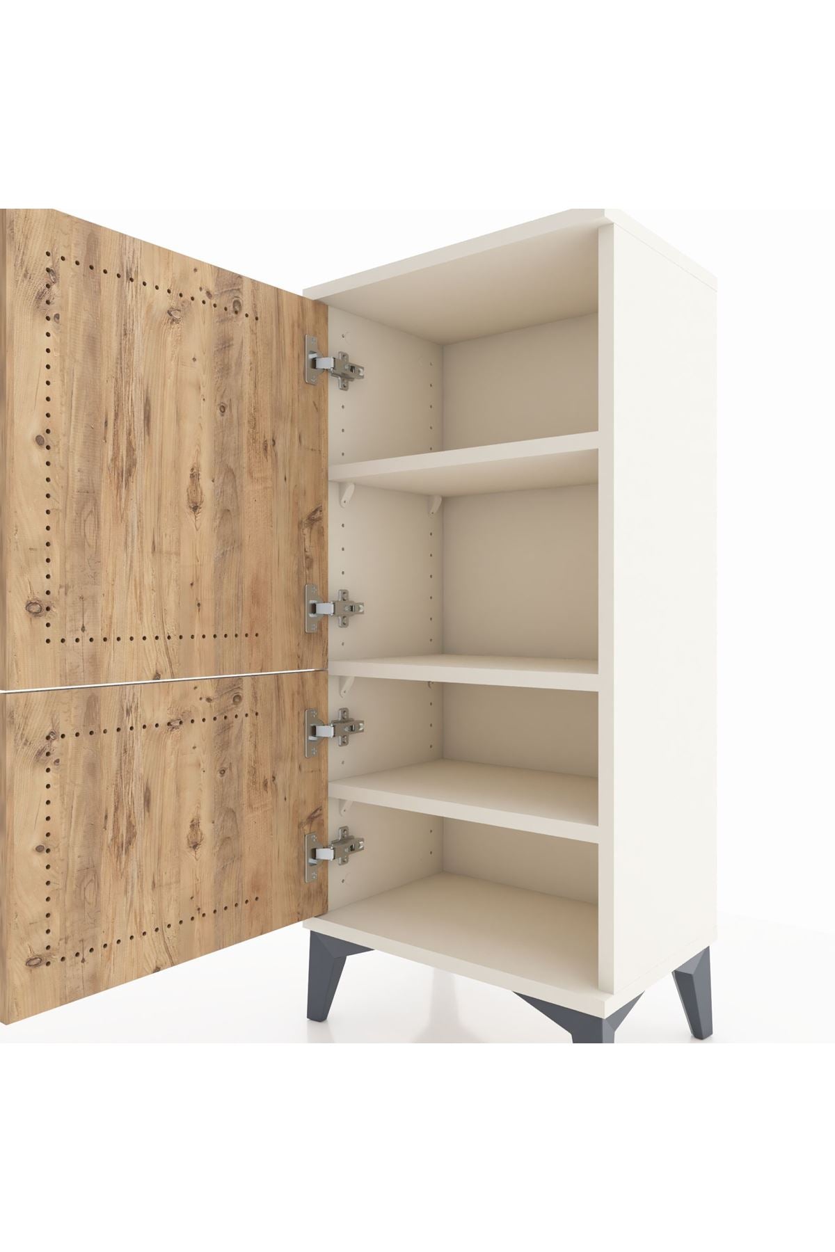 Arges Komodin 3 Raflı 2 Kapaklı 44x30x96 - S09M039V3A