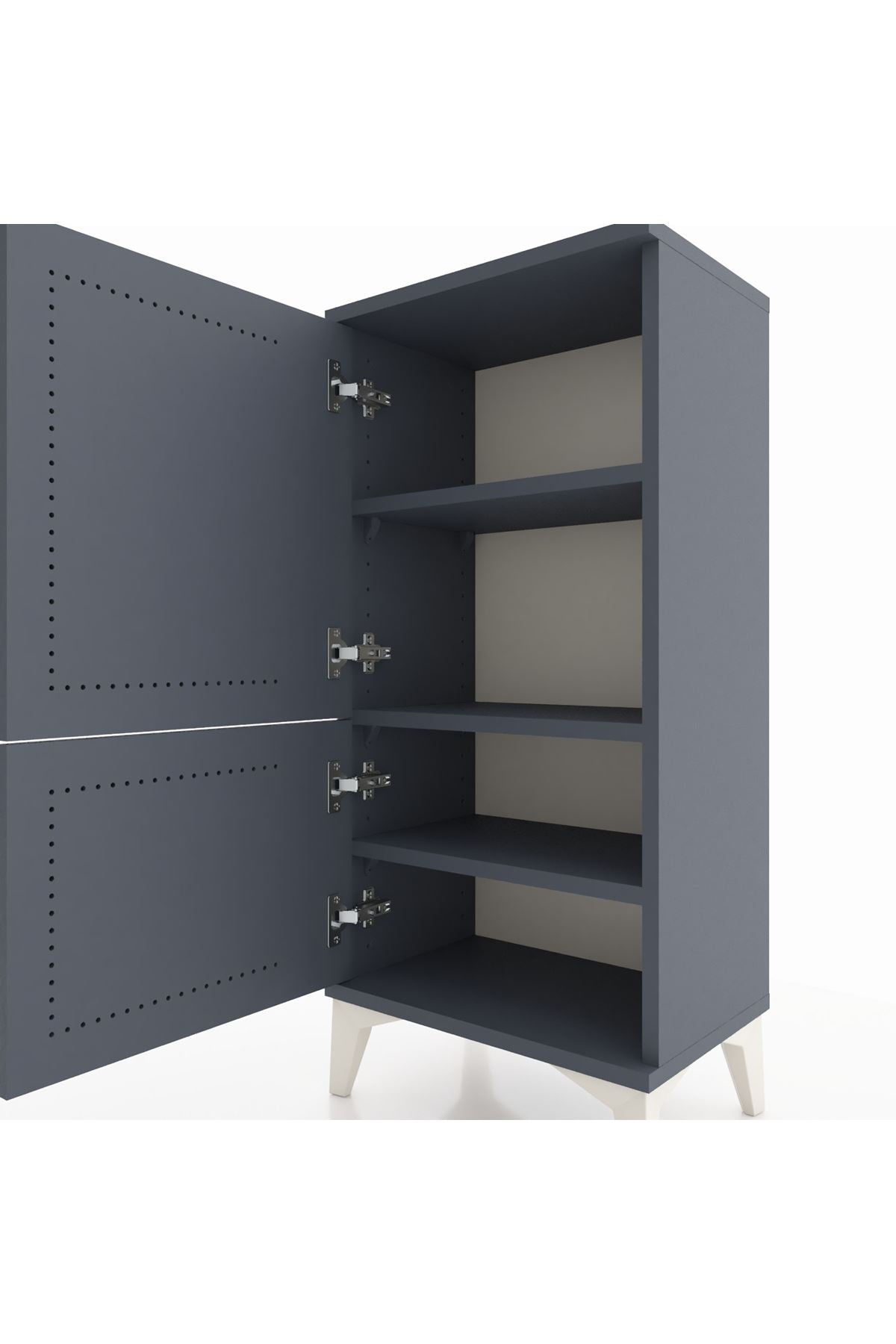 Arges Komodin 3 Raflı 2 Kapaklı 44x30x96 - S09M039V5A