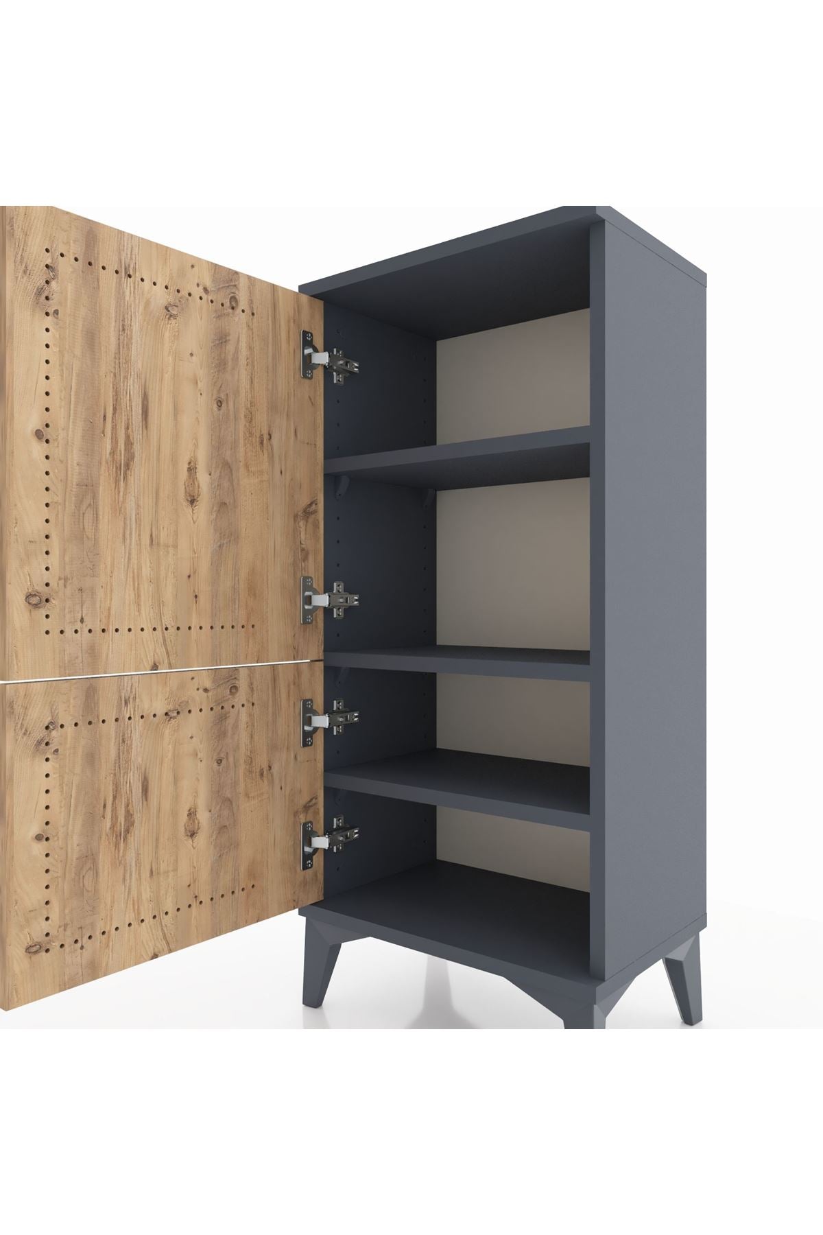 Arges Komodin 3 Raflı 2 Kapaklı 44x30x96 - S09M039V6A