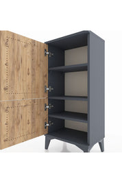 Arges Komodin 3 Raflı 2 Kapaklı 44x30x96 - S09M039V6A