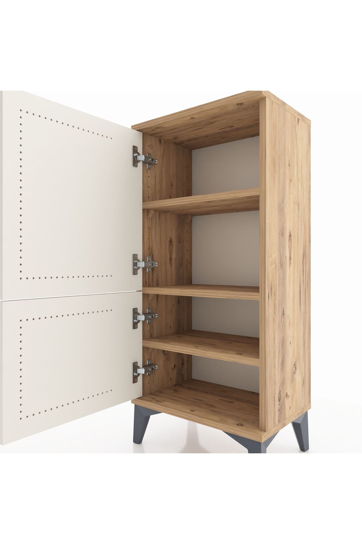 Arges Komodin 3 Raflı 2 Kapaklı 44x30x96 - S09M039V7A
