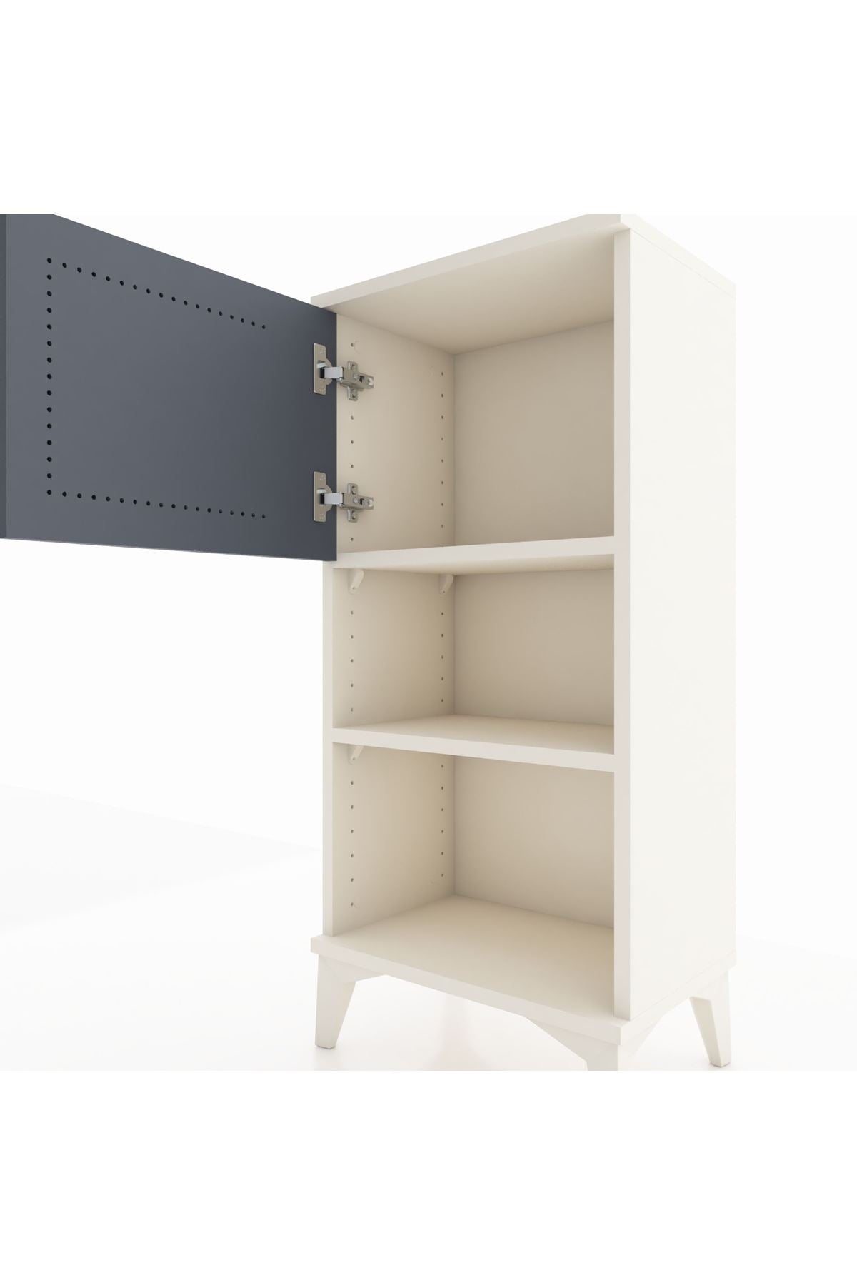 Arges Komodin 2 Raflı Tek Kapaklı 44x30x96 - S09M040V2A