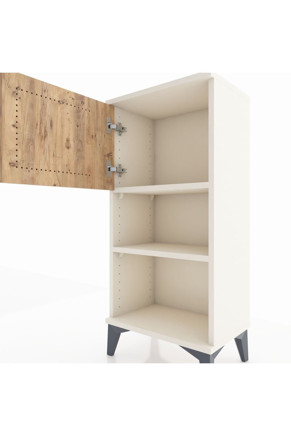 Arges Komodin 2 Raflı Tek Kapaklı 44x30x96 - S09M040V3A