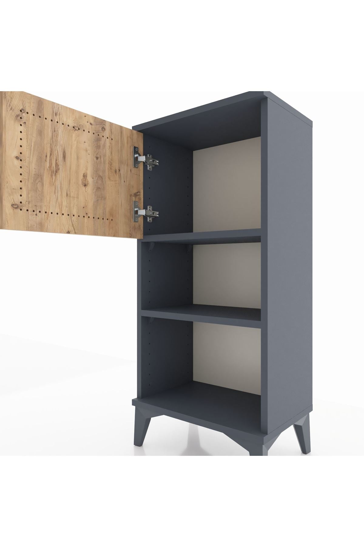 Arges Komodin 2 Raflı Tek Kapaklı 44x30x96 - S09M040V6A