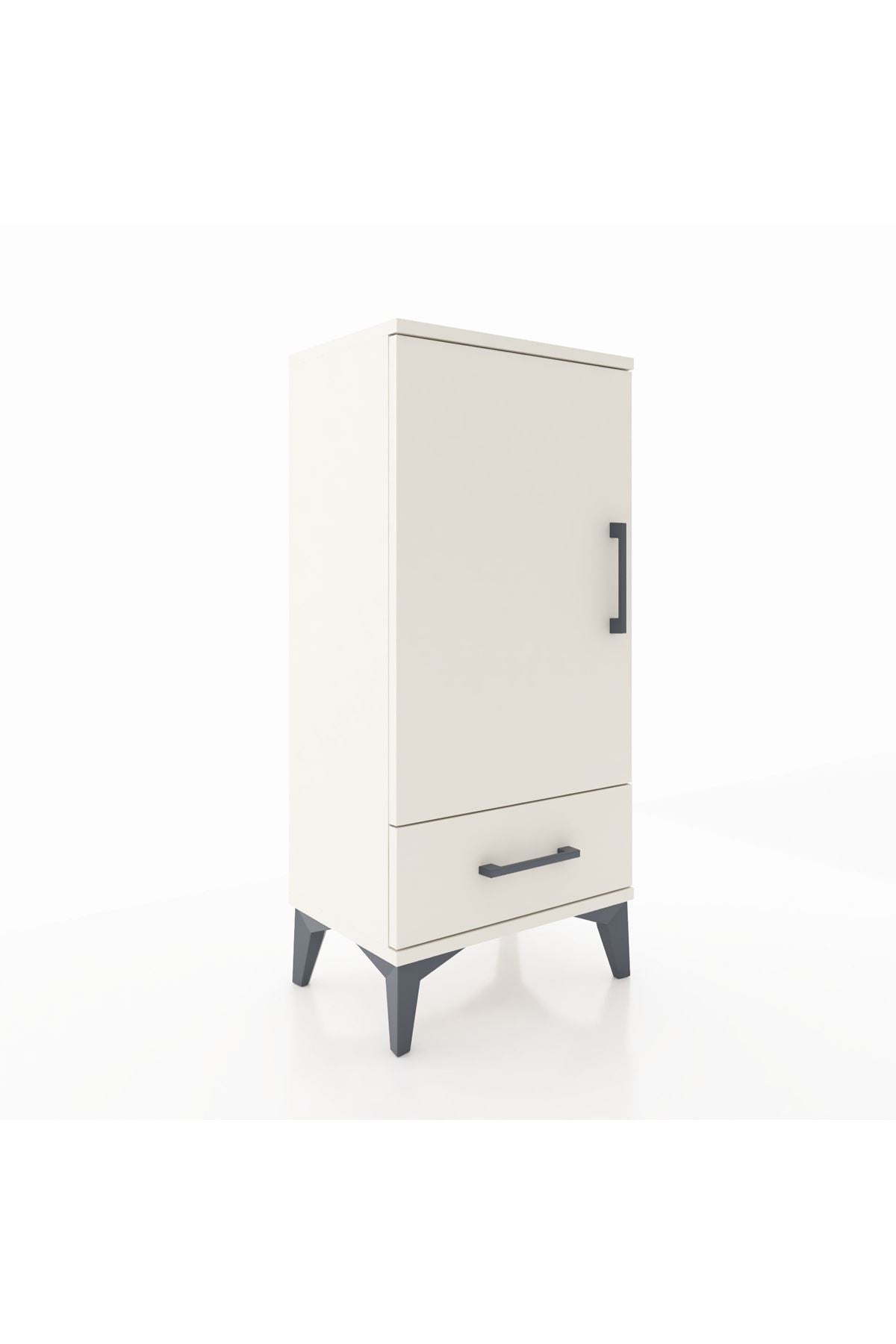 Arges Komodin 3 Raflı Tek Çekmeceli Tek Kapaklı 44x30x96 - S09M041V1A