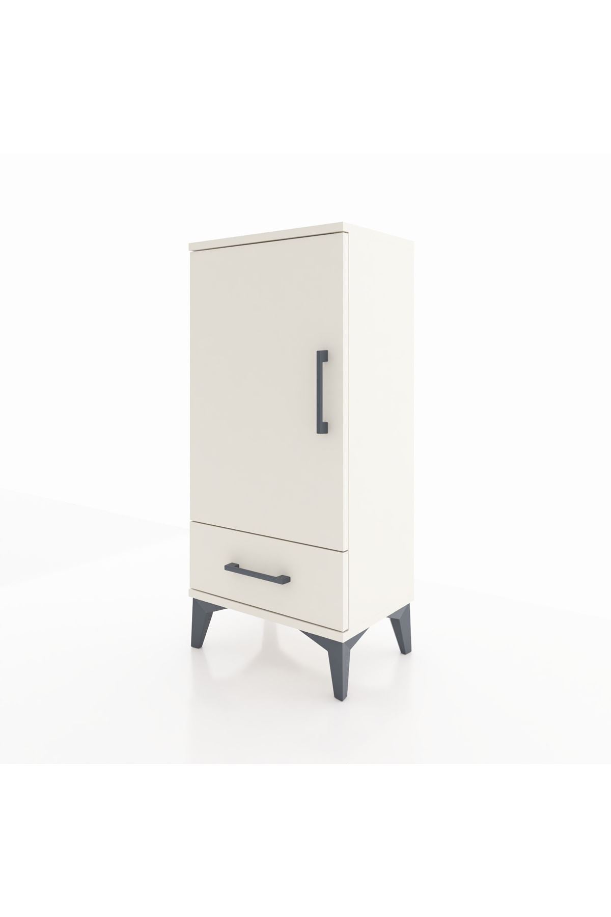 Arges Komodin 3 Raflı Tek Çekmeceli Tek Kapaklı 44x30x96 - S09M041V1A
