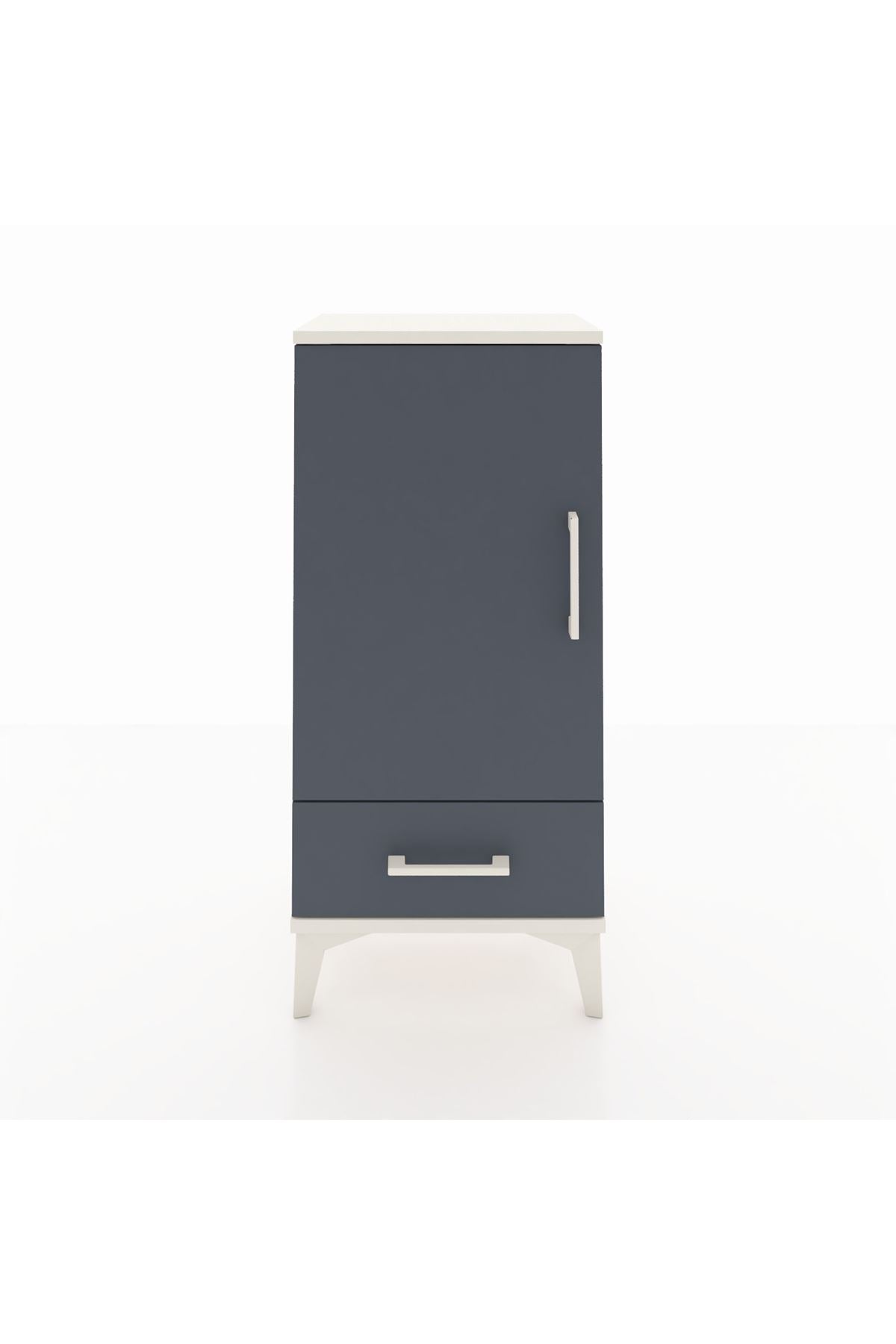 Arges Komodin 3 Raflı Tek Çekmeceli Tek Kapaklı 44x30x96 - S09M041V2A