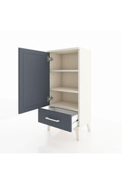 Arges Komodin 3 Raflı Tek Çekmeceli Tek Kapaklı 44x30x96 - S09M041V2A