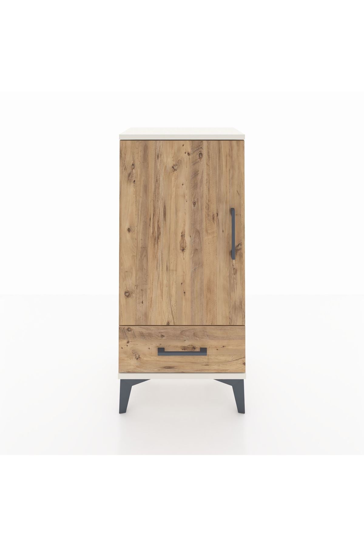 Arges Komodin 3 Raflı Tek Çekmeceli Tek Kapaklı 44x30x96 - S09M041V3A