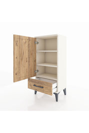 Arges Komodin 3 Raflı Tek Çekmeceli Tek Kapaklı 44x30x96 - S09M041V3A