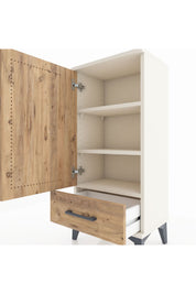Arges Komodin 3 Raflı Tek Çekmeceli Tek Kapaklı 44x30x96 - S09M041V3A
