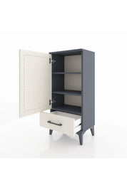 Arges Komodin 3 Raflı Tek Çekmeceli Tek Kapaklı 44x30x96 - S09M041V4A