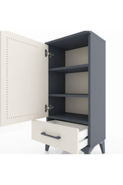Arges Komodin 3 Raflı Tek Çekmeceli Tek Kapaklı 44x30x96 - S09M041V4A