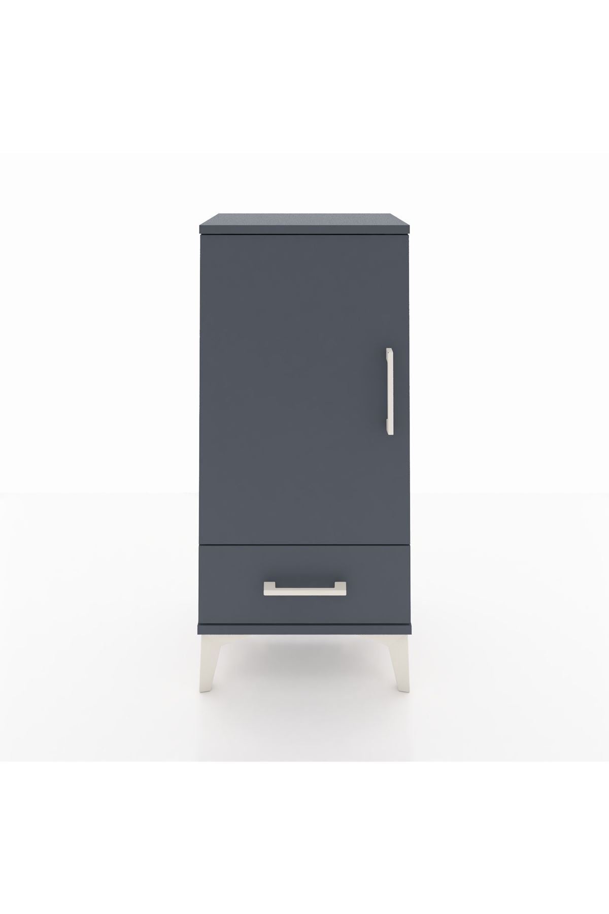 Arges Komodin 3 Raflı Tek Çekmeceli Tek Kapaklı 44x30x96 - S09M041V5A