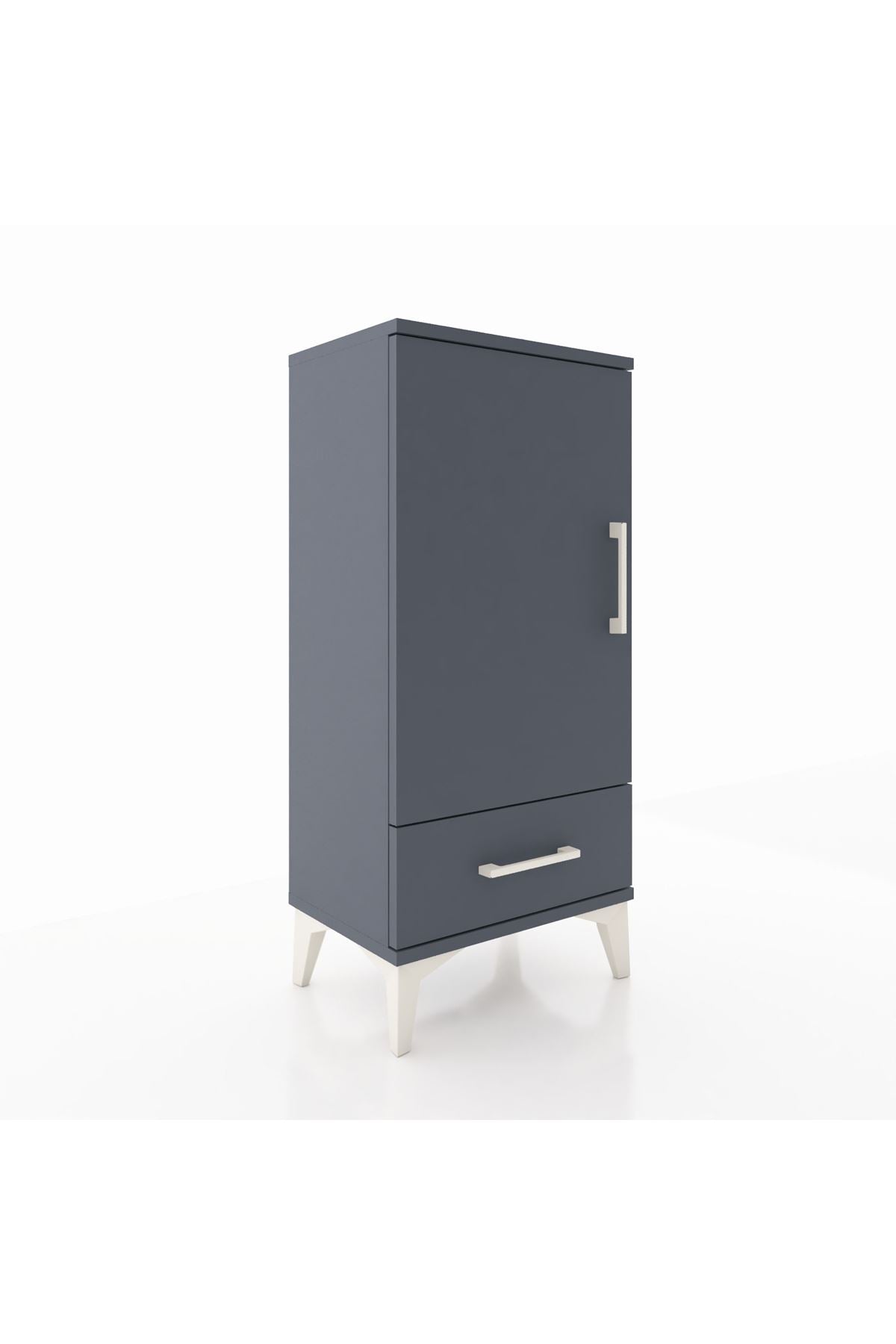 Arges Komodin 3 Raflı Tek Çekmeceli Tek Kapaklı 44x30x96 - S09M041V5A