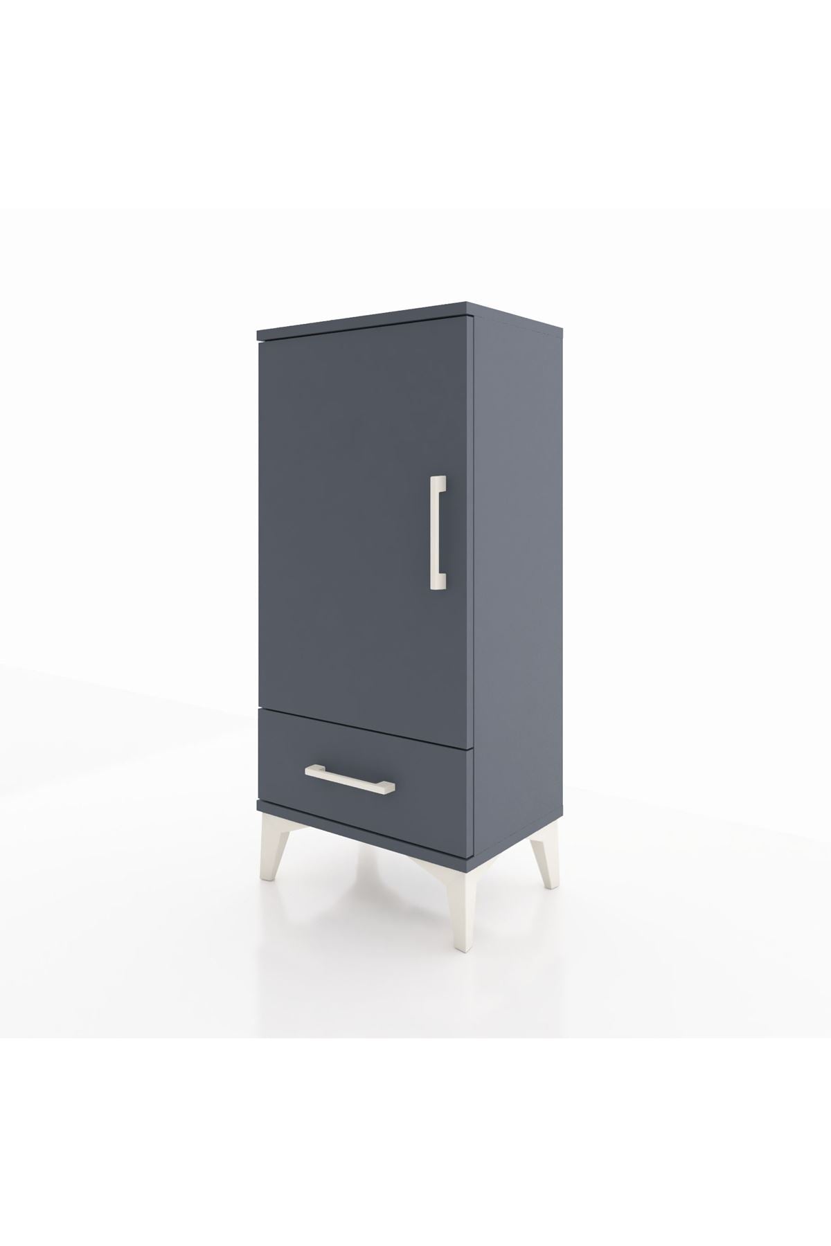 Arges Komodin 3 Raflı Tek Çekmeceli Tek Kapaklı 44x30x96 - S09M041V5A