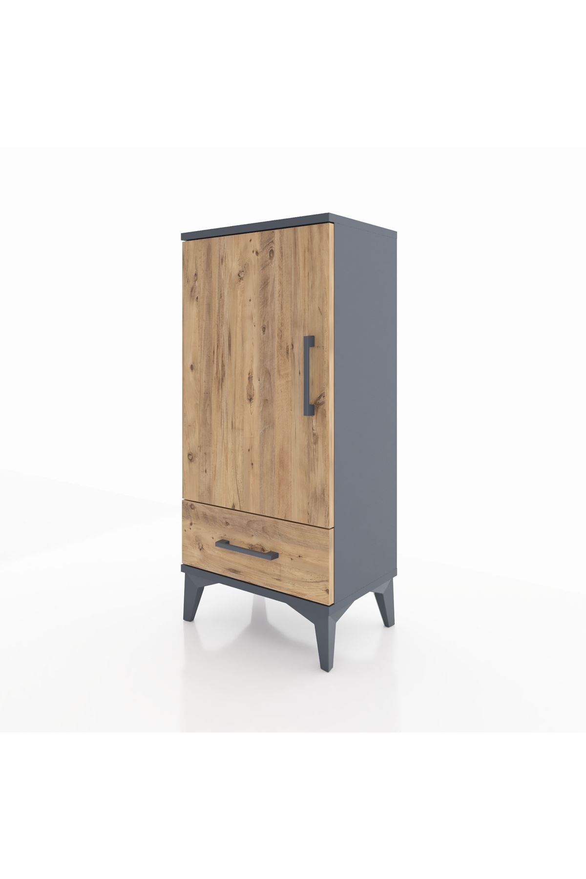 Arges Komodin 3 Raflı Tek Çekmeceli Tek Kapaklı 44x30x96 - S09M041V6A
