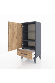 Arges Komodin 3 Raflı Tek Çekmeceli Tek Kapaklı 44x30x96 - S09M041V6A