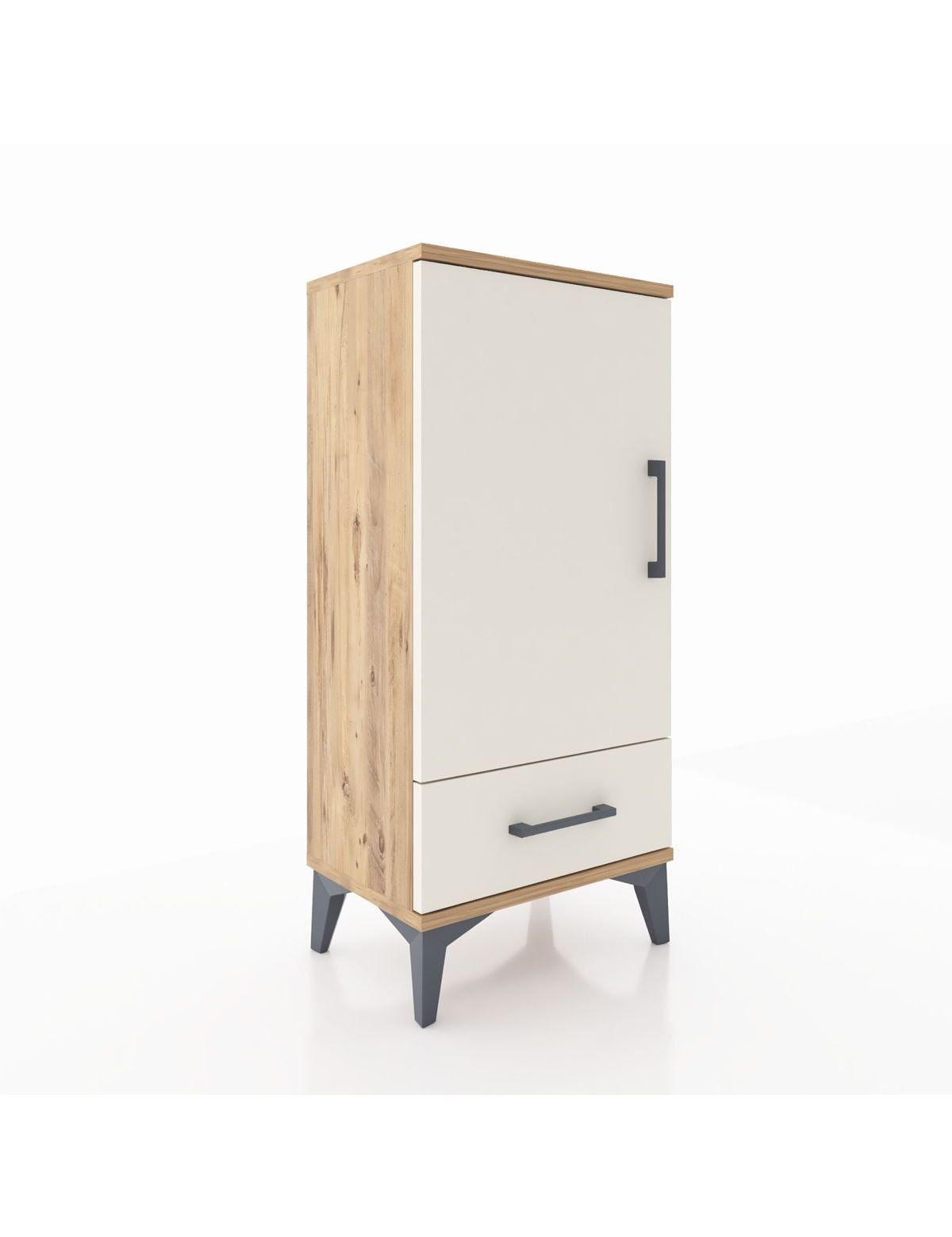 Arges Komodin 3 Raflı Tek Çekmeceli Tek Kapaklı 44x30x96 - S09M041V7A