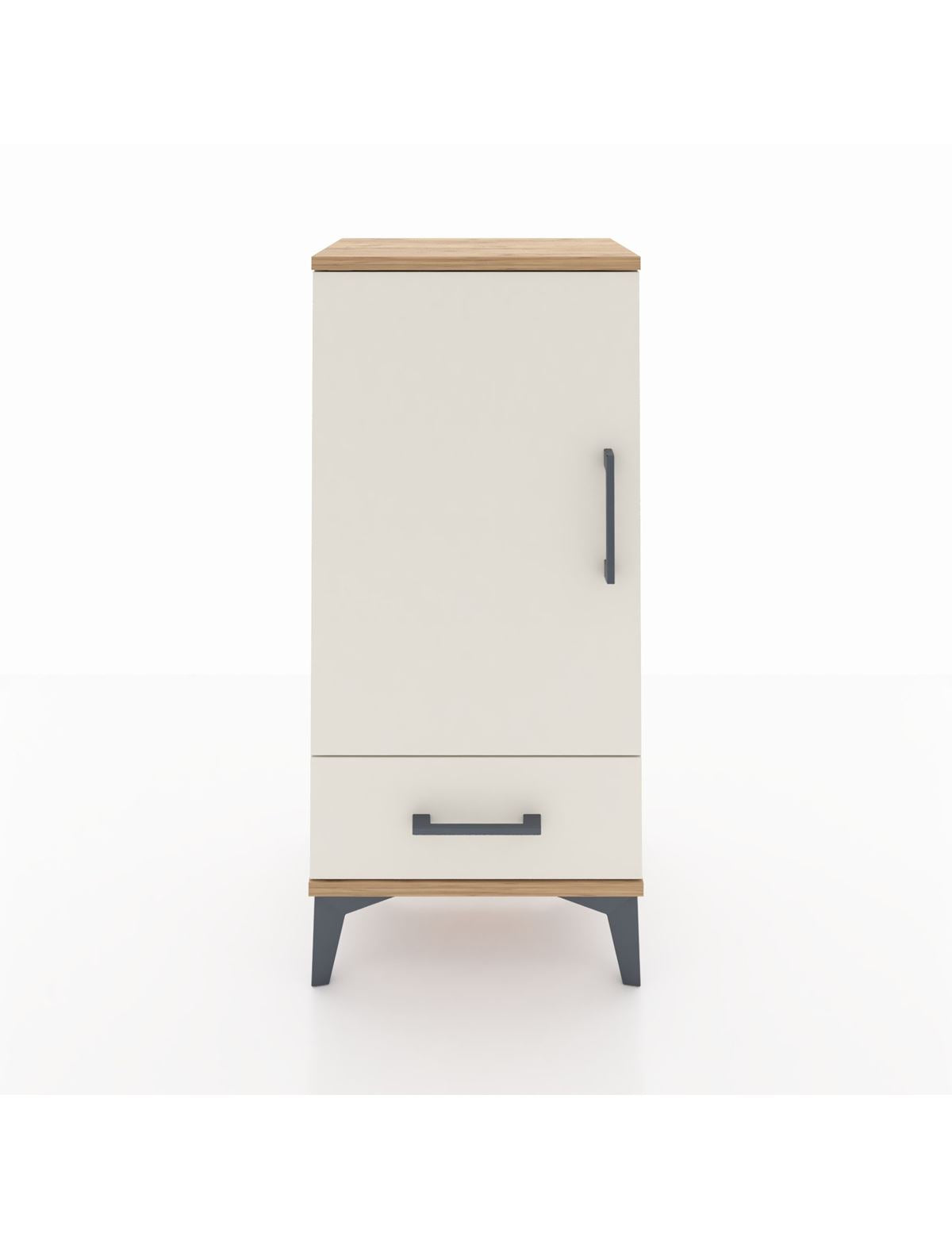 Arges Komodin 3 Raflı Tek Çekmeceli Tek Kapaklı 44x30x96 - S09M041V7A