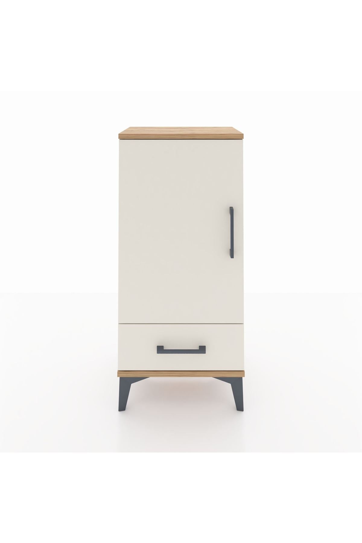 Arges Komodin 3 Raflı Tek Çekmeceli Tek Kapaklı 44x30x96 - S09M041V7A
