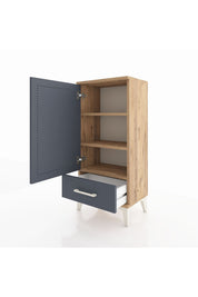 Arges Komodin 3 Raflı Tek Çekmeceli Tek Kapaklı 44x30x96 - S09M041V8A