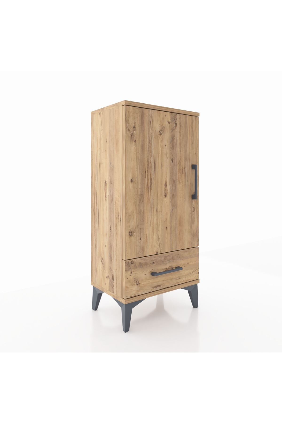 Arges Komodin 3 Raflı Tek Çekmeceli Tek Kapaklı 44x30x96 - S09M041V9A