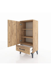 Arges Komodin 3 Raflı Tek Çekmeceli Tek Kapaklı 44x30x96 - S09M041V9A