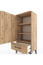 Arges Komodin 3 Raflı Tek Çekmeceli Tek Kapaklı 44x30x96 - S09M041V9A