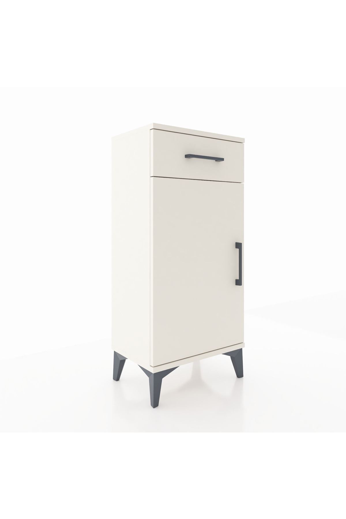 Arges Komodin 2 Raflı Tek Çekmeceli Tek Kapaklı 44x30x96 - S09M042V1A