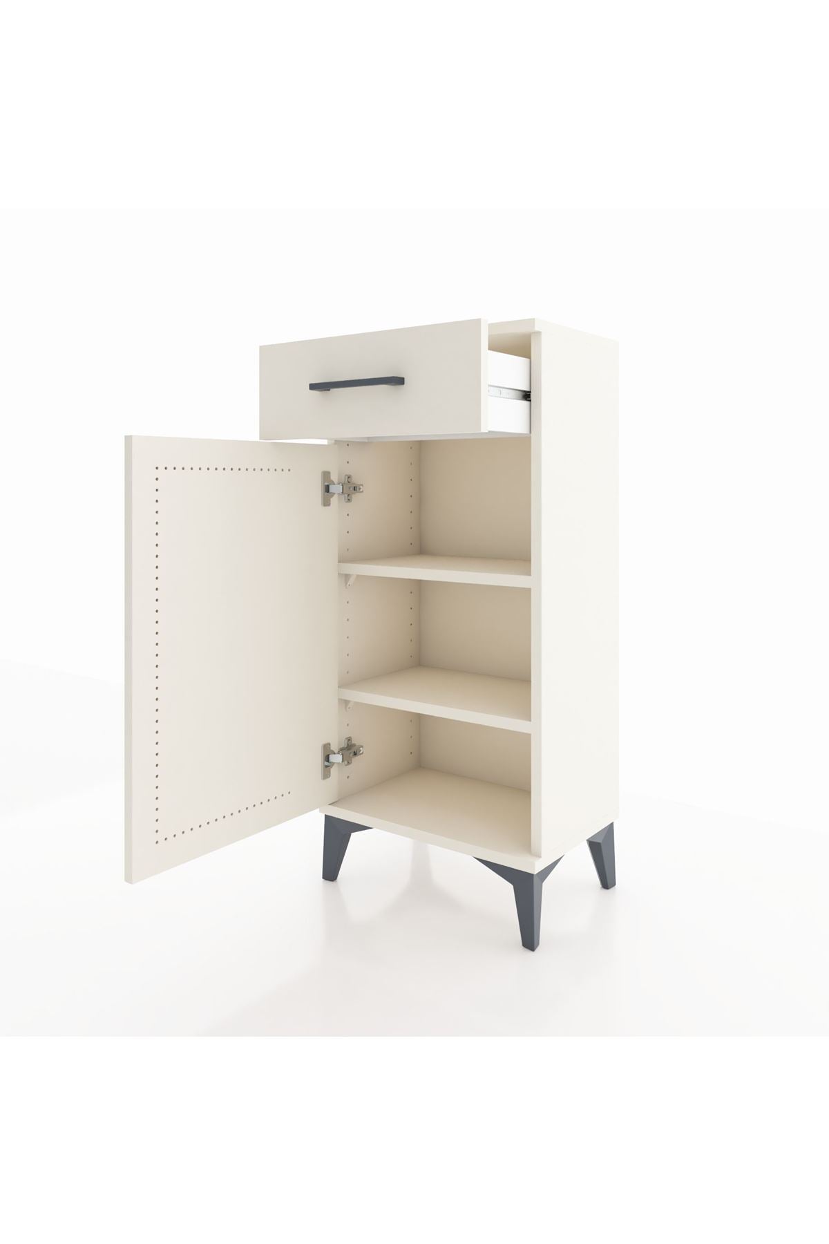 Arges Komodin 2 Raflı Tek Çekmeceli Tek Kapaklı 44x30x96 - S09M042V1A