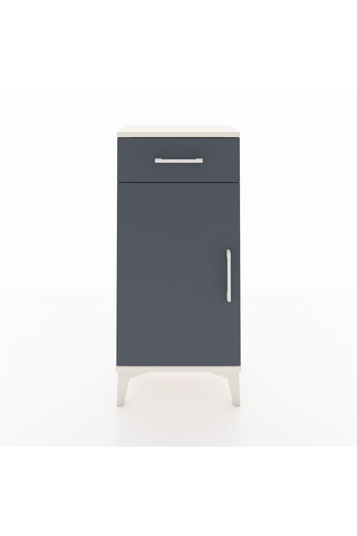 Arges Komodin 2 Raflı Tek Çekmeceli Tek Kapaklı 44x30x96 - S09M042V2A