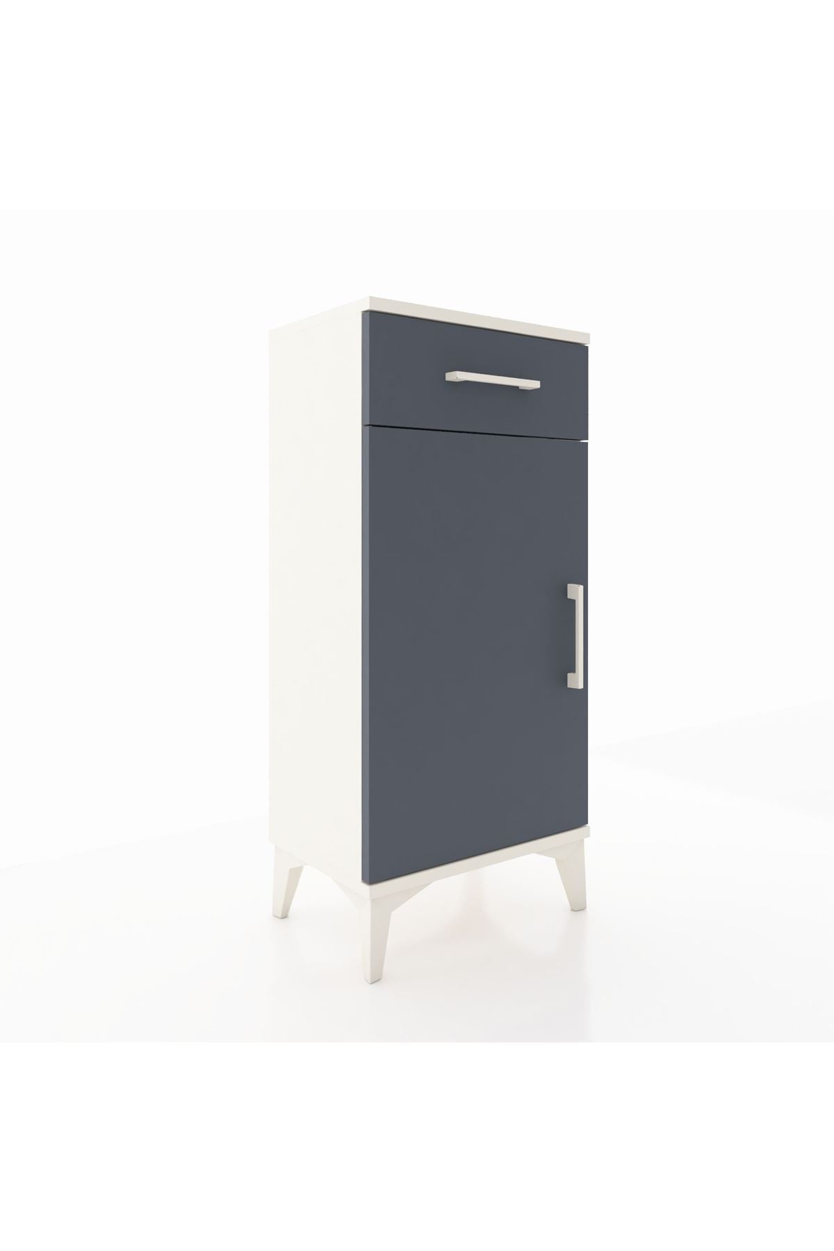 Arges Komodin 2 Raflı Tek Çekmeceli Tek Kapaklı 44x30x96 - S09M042V2A