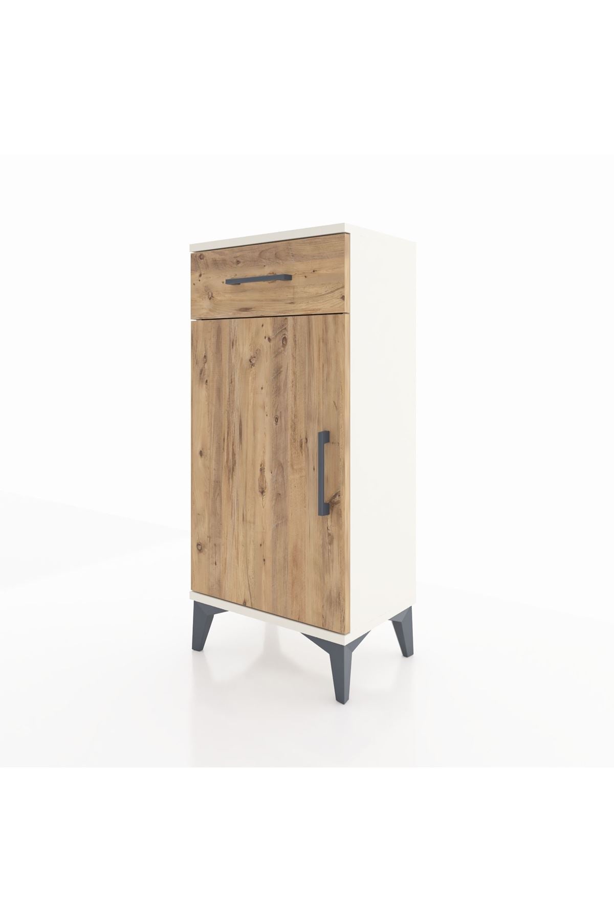 Arges Komodin 2 Raflı Tek Çekmeceli Tek Kapaklı 44x30x96 - S09M042V3A