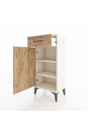 Arges Komodin 2 Raflı Tek Çekmeceli Tek Kapaklı 44x30x96 - S09M042V3A