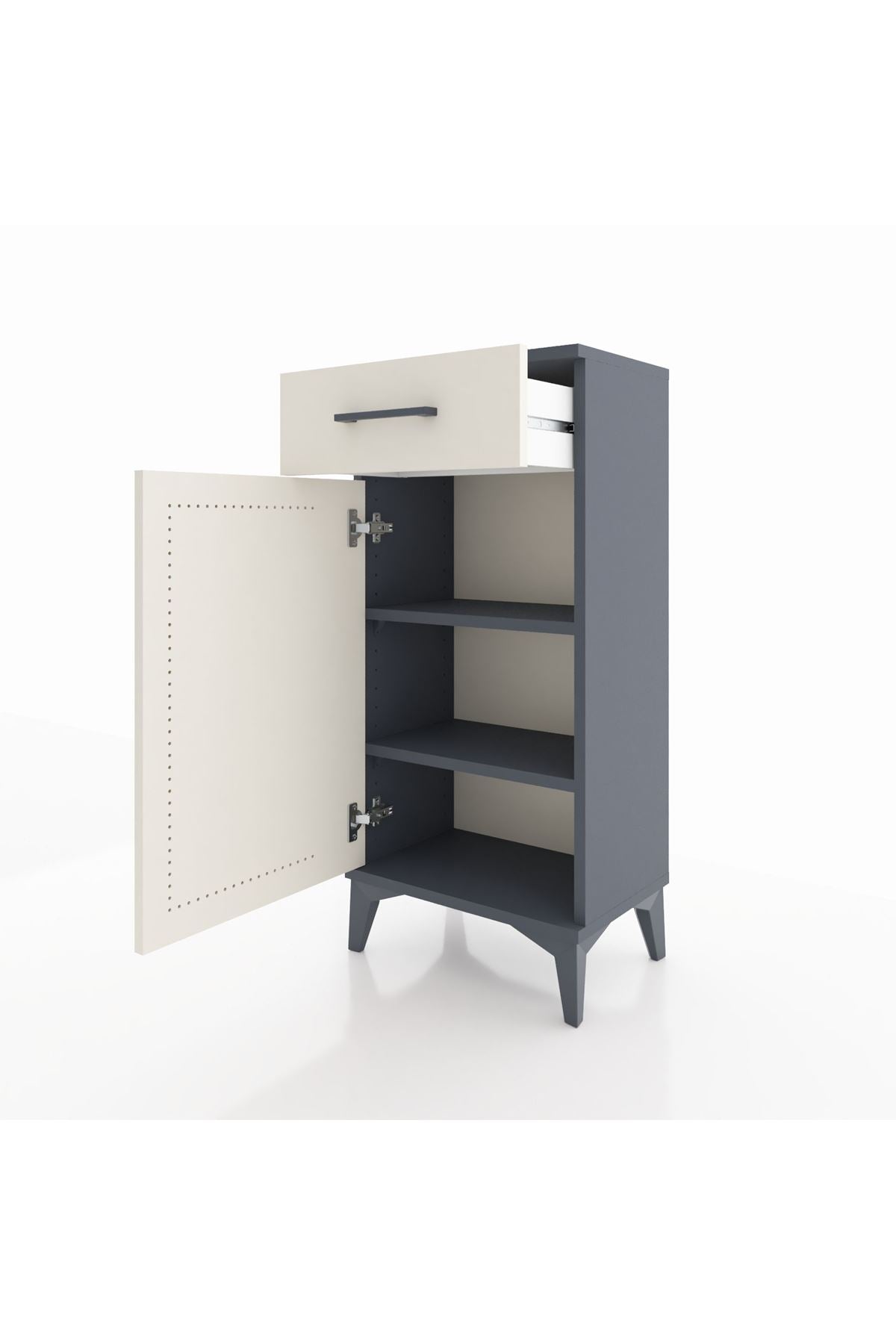 Arges Komodin 2 Raflı Tek Çekmeceli Tek Kapaklı 44x30x96 - S09M042V4A