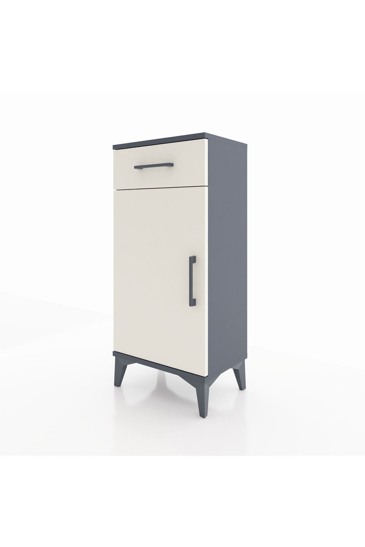 Arges Komodin 2 Raflı Tek Çekmeceli Tek Kapaklı 44x30x96 - S09M042V4A