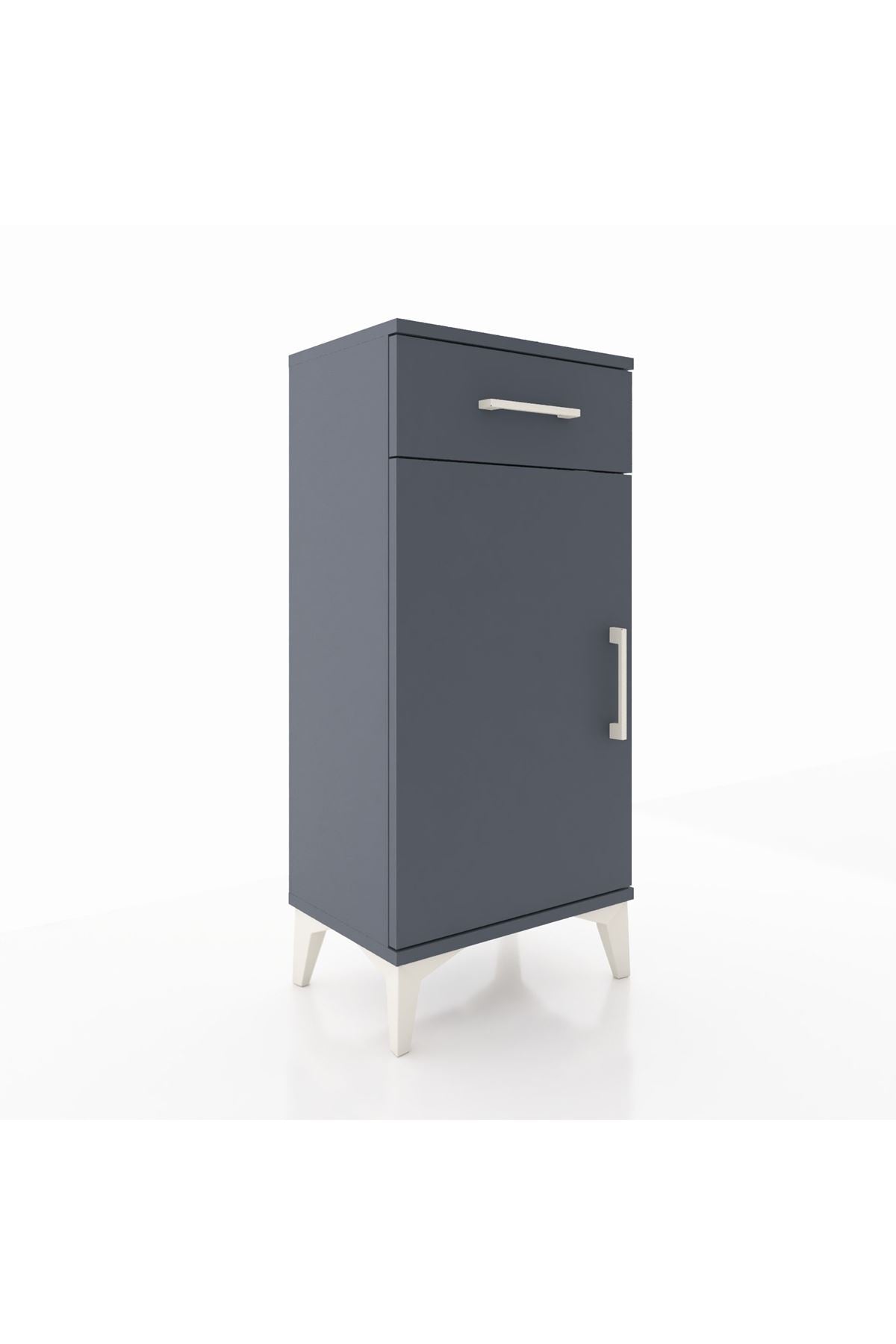 Arges Komodin 2 Raflı Tek Çekmeceli Tek Kapaklı 44x30x96 - S09M042V5A