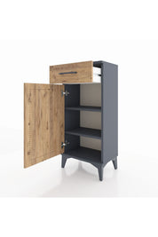 Arges Komodin 2 Raflı Tek Çekmeceli Tek Kapaklı 44x30x96 - S09M042V6A