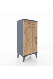 Arges Komodin 2 Raflı Tek Çekmeceli Tek Kapaklı 44x30x96 - S09M042V6A